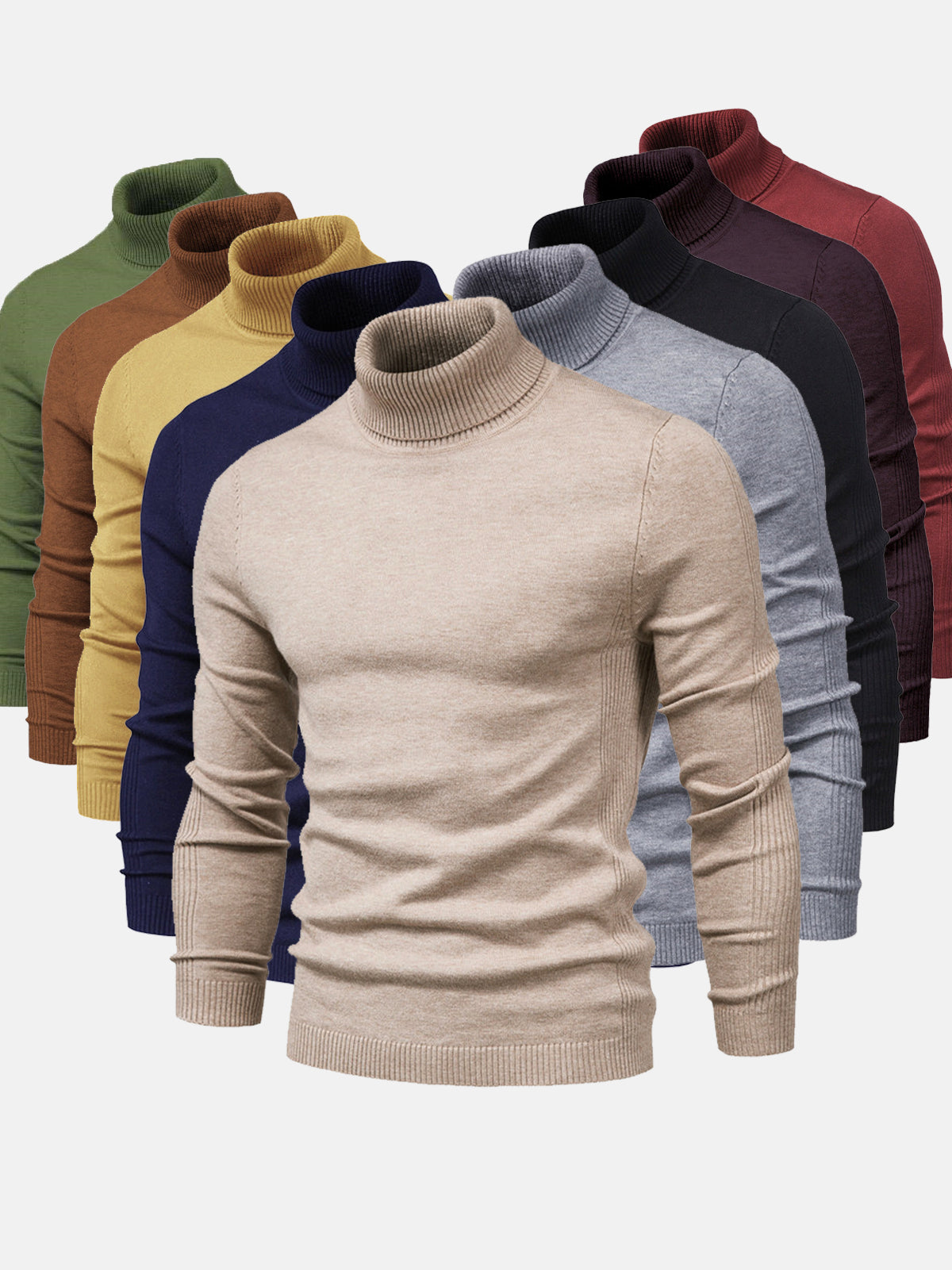 Pull col roulé homme lavable moderne élégant