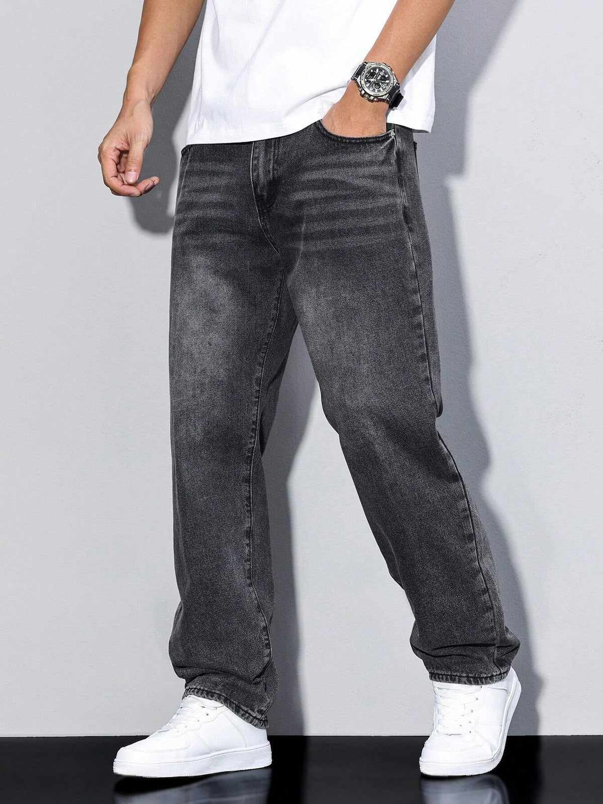 Klassische Jeans für Herren mit geradem Schnitt und langlebigem Tragekomfort