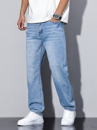 Klassische Jeans für Herren mit geradem Schnitt und langlebigem Tragekomfort