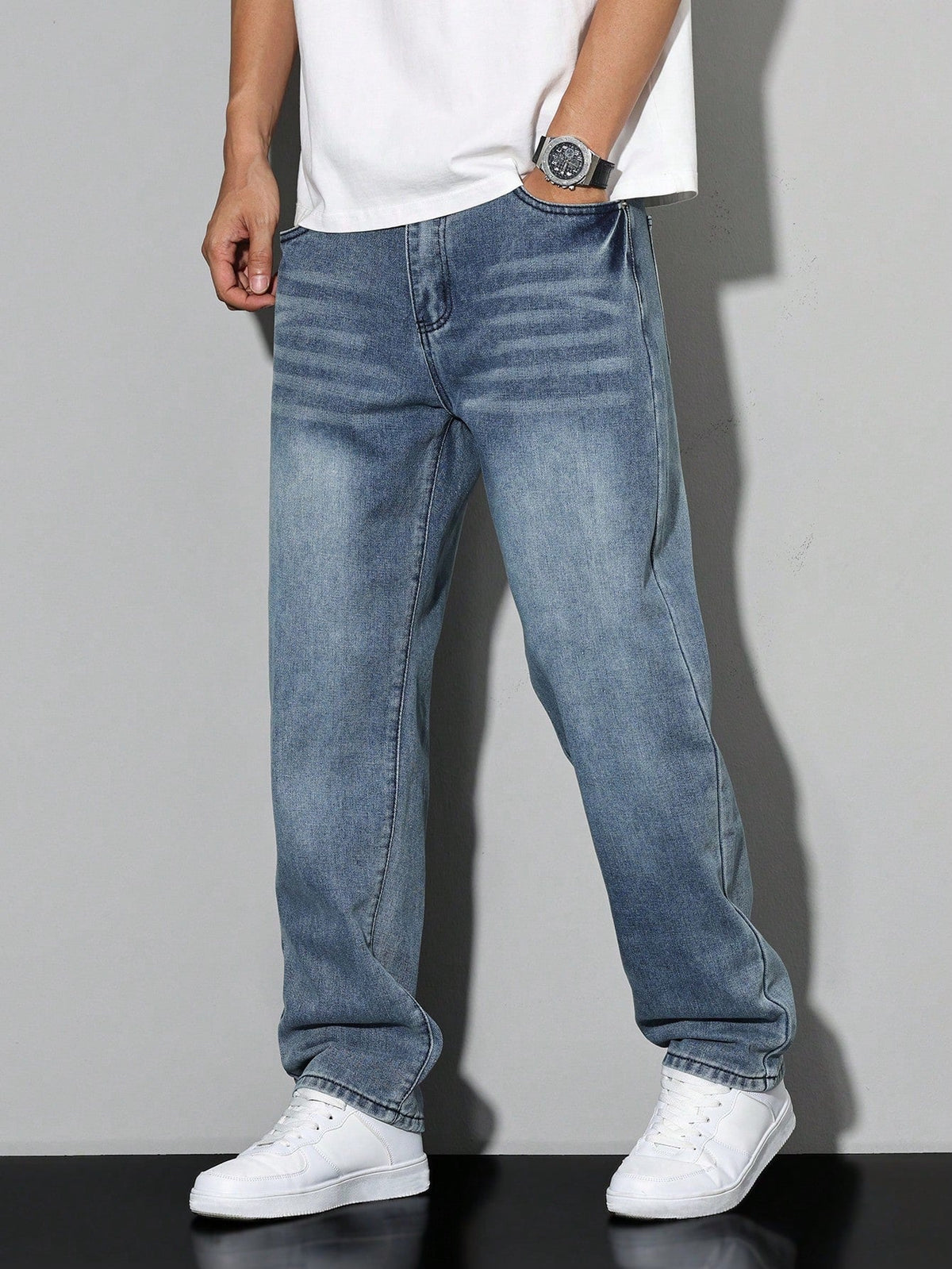 Klassische Jeans für Herren mit geradem Schnitt und langlebigem Tragekomfort
