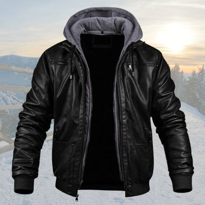 Veste en cuir homme élégante coupe moderne