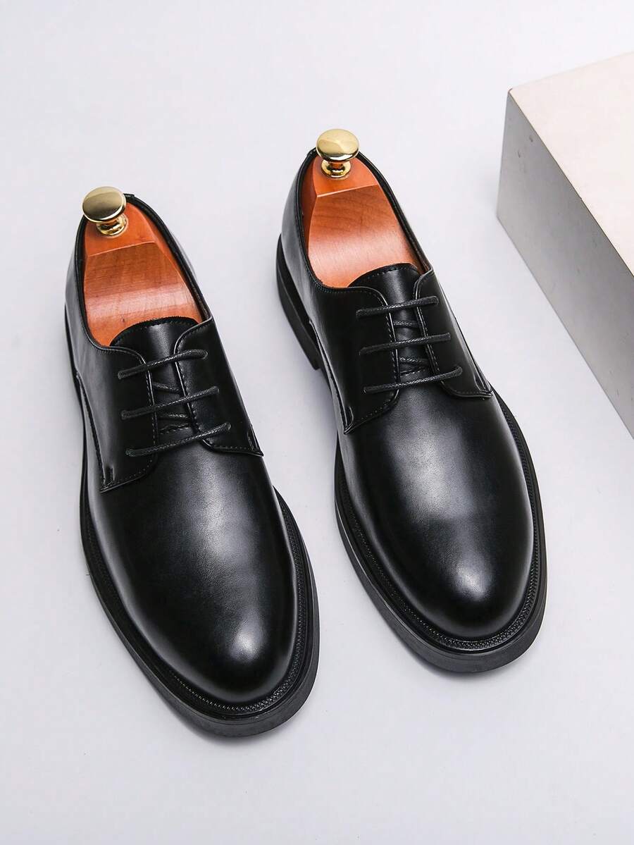 Derbies homme bout arrondi laçage ouvert semelle plate