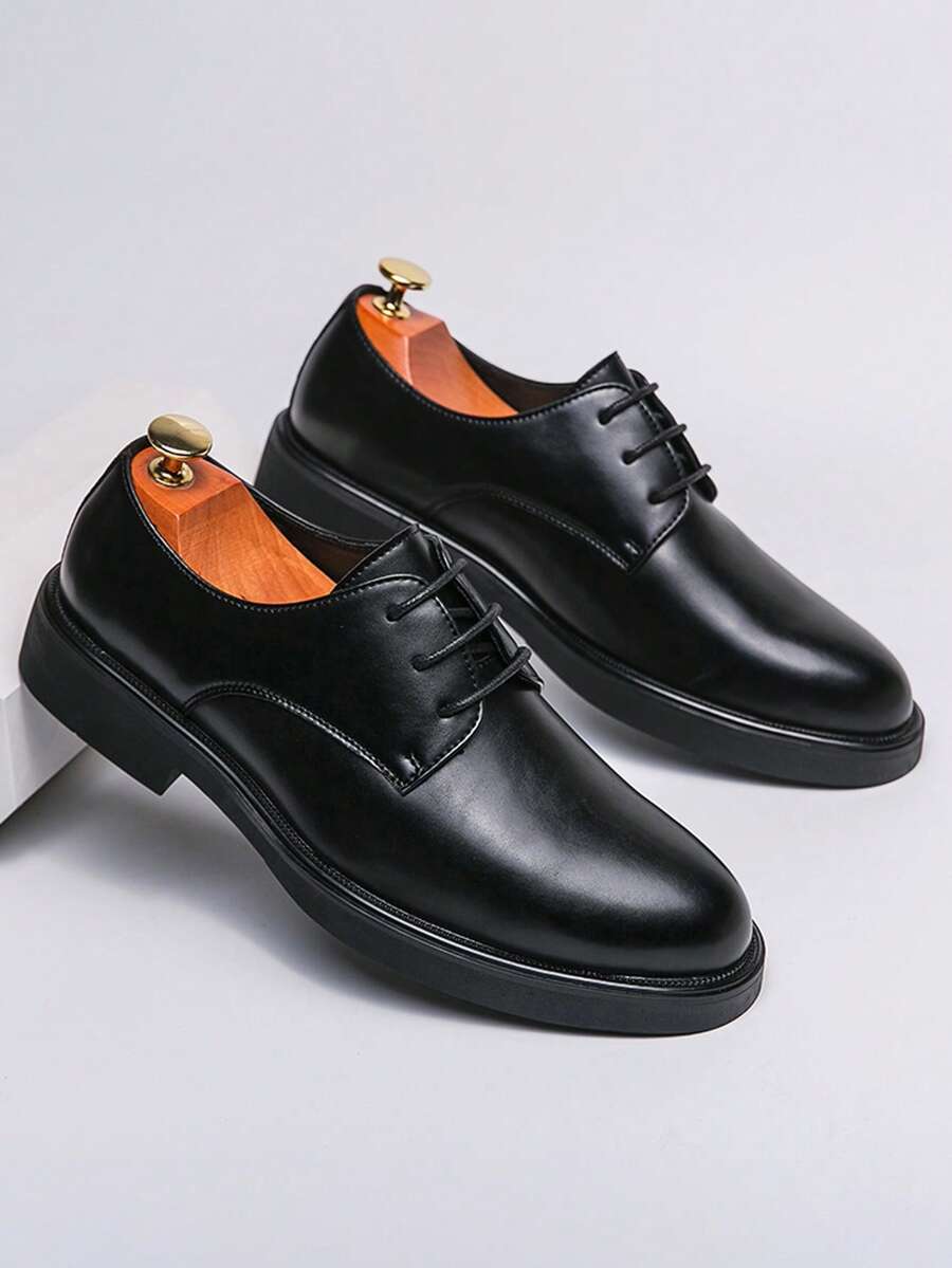 Derbies homme bout arrondi laçage ouvert semelle plate