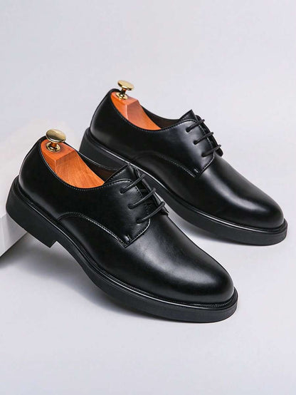 Derbies homme bout arrondi laçage ouvert semelle plate