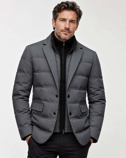 Veste matelassée homme style blazer coupe slim