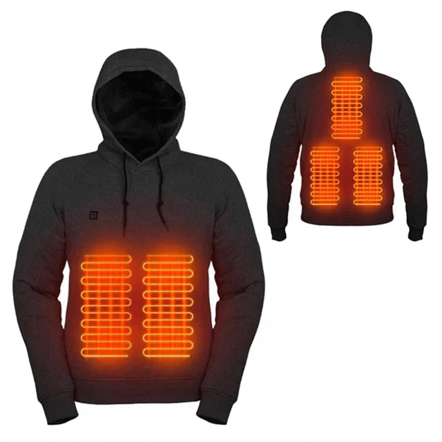 Beheizbarer Unisex-Kapuzenpullover mit einstellbarer Temperatur