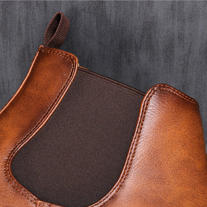 Elegante Chelsea-Boots für Herren aus Leder mit rutschfester Sohle