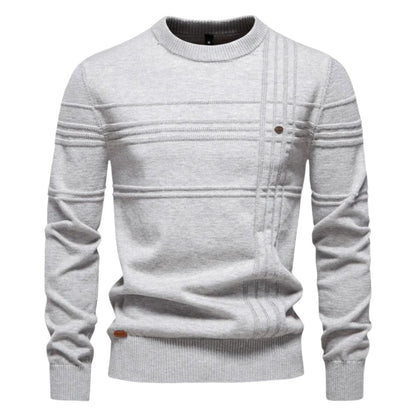 Pull homme maille tricot motif carreaux classique