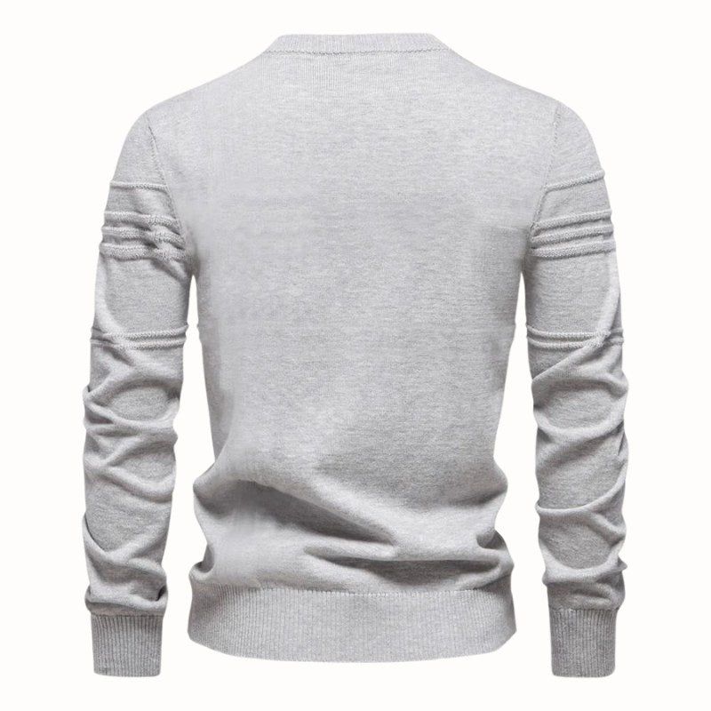 Pull homme maille tricot motif carreaux classique