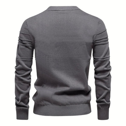 Pull homme maille tricot motif carreaux classique