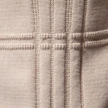 Pull homme maille tricot motif carreaux classique