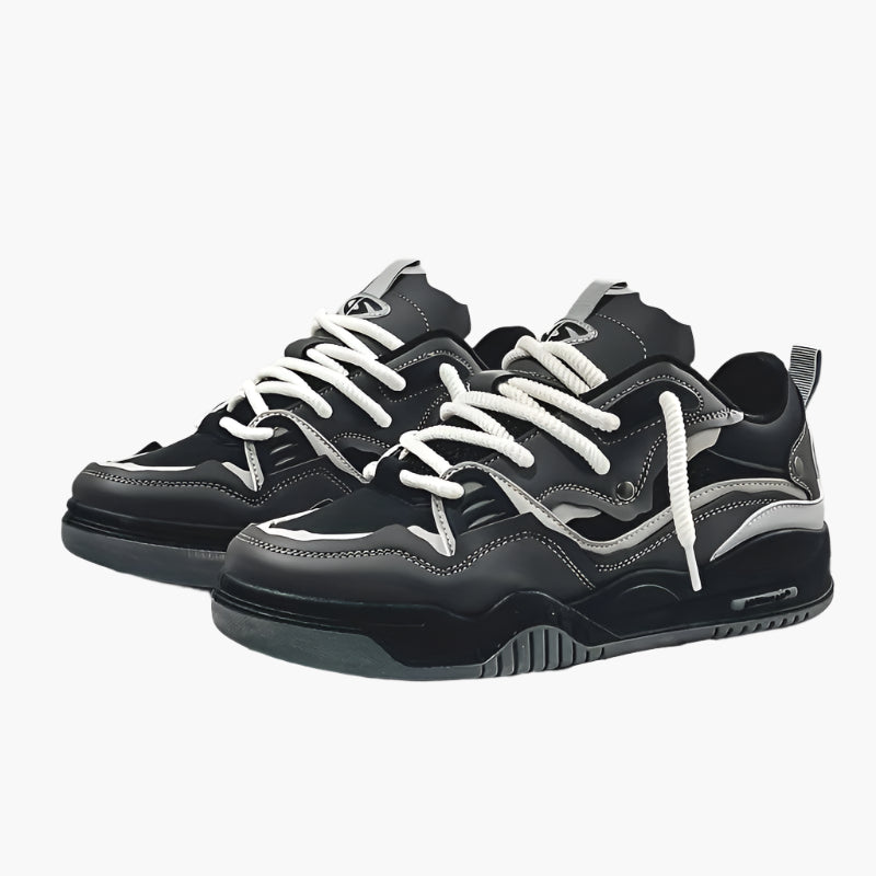 Baskets homme urbaines motif géométrique semelle stable