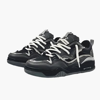 Baskets homme urbaines motif géométrique semelle stable