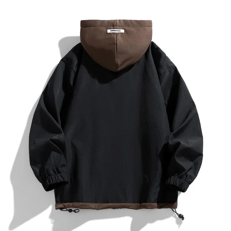 Veste homme à capuche style décontracté zippée