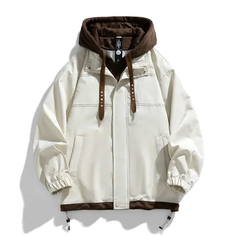 Veste homme à capuche style décontracté zippée