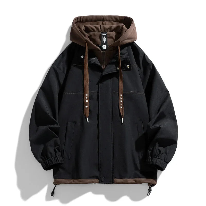 Veste homme à capuche style décontracté zippée