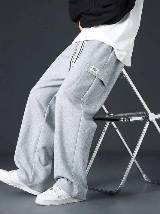 Pantalon cargo homme ample taille ajustable