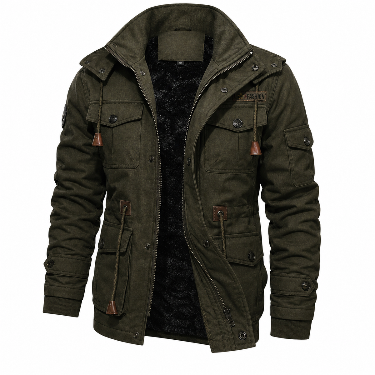 Veste militaire homme imperméable coupe-vent doublure polaire
