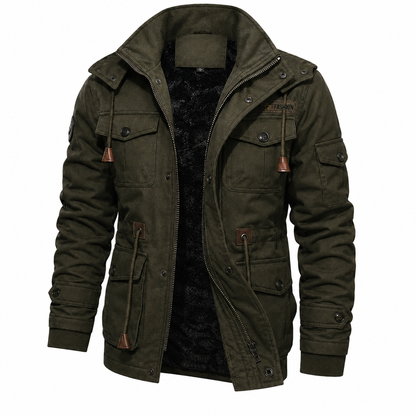 Veste militaire homme imperméable coupe-vent doublure polaire