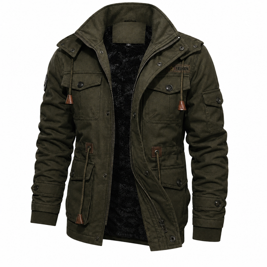 Veste militaire homme imperméable coupe-vent doublure polaire