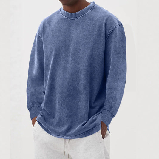 Pull homme ample tricoté manches longues doux