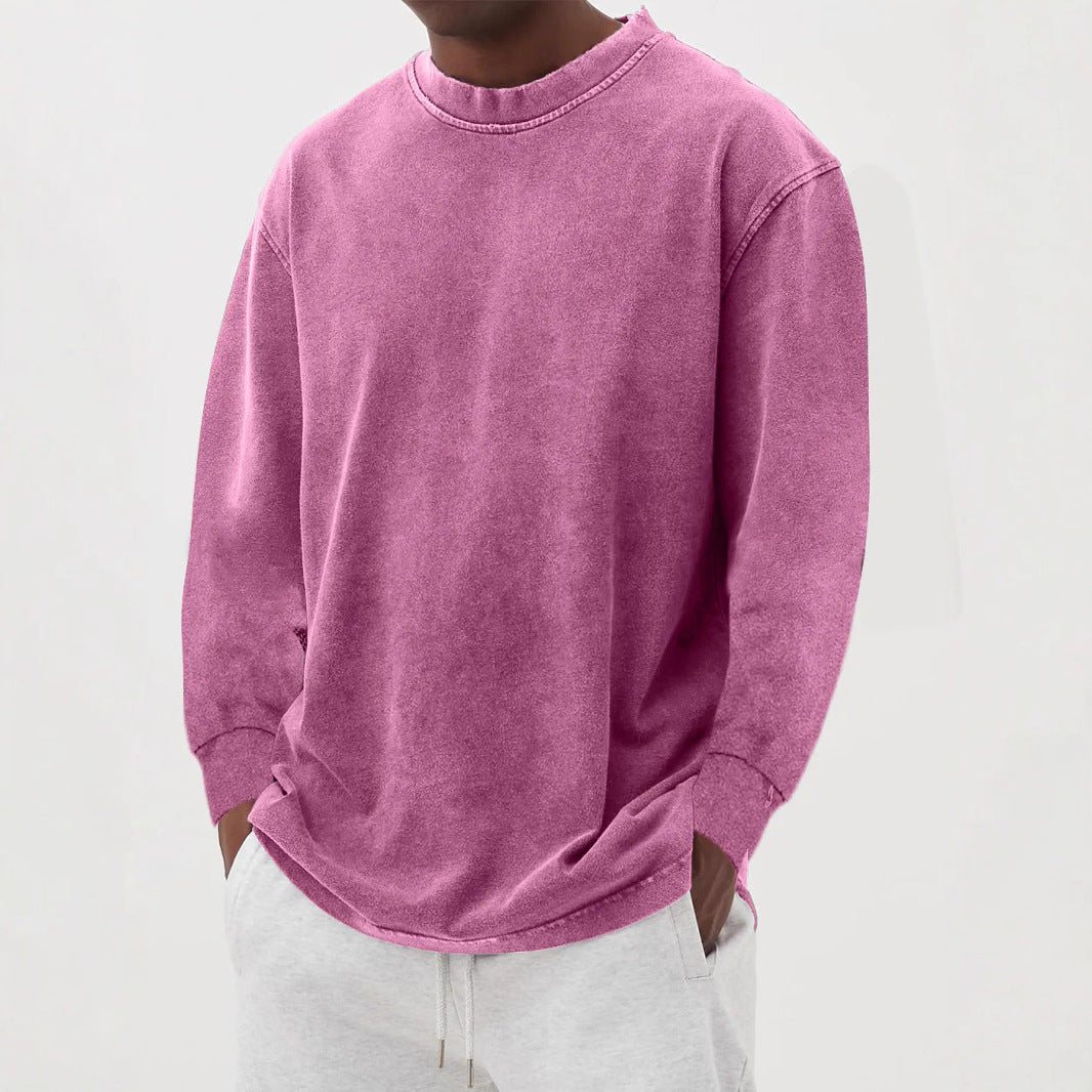 Weicher, langärmeliger Grobstrickpullover für Herren