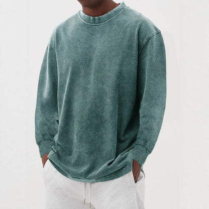 Weicher, langärmeliger Grobstrickpullover für Herren