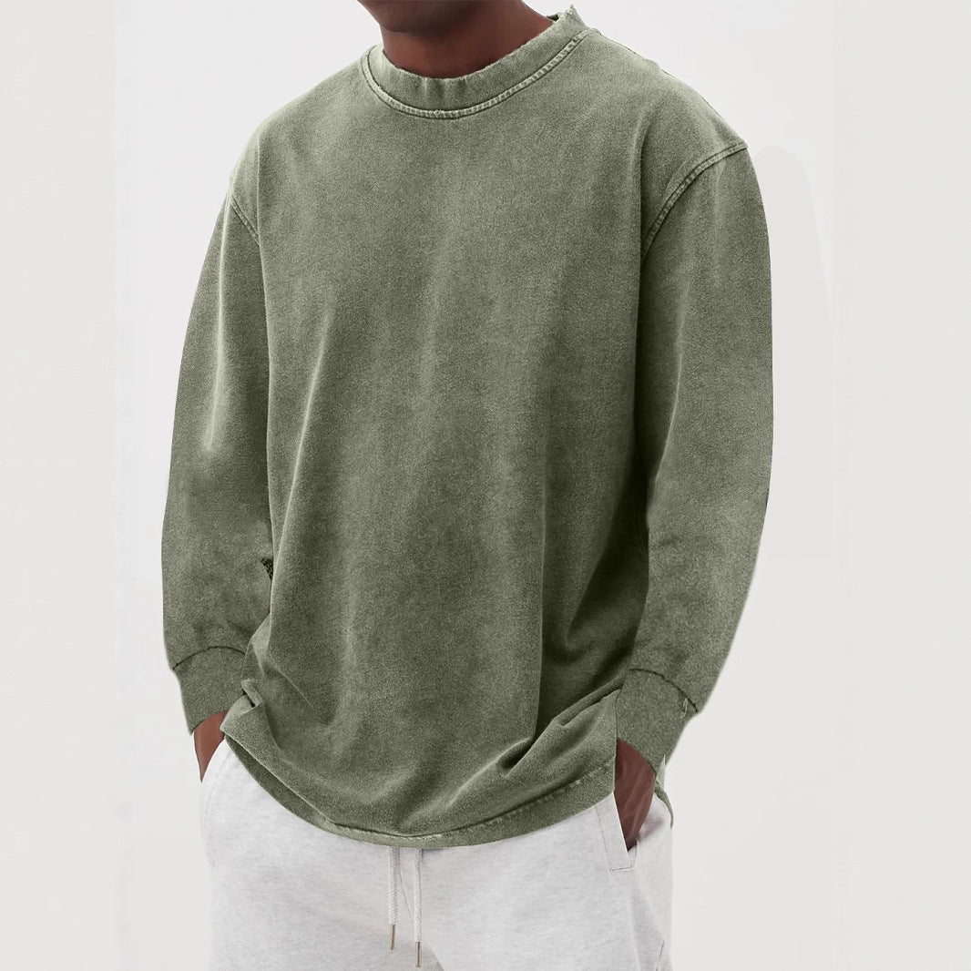 Weicher, langärmeliger Grobstrickpullover für Herren