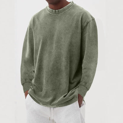 Weicher, langärmeliger Grobstrickpullover für Herren