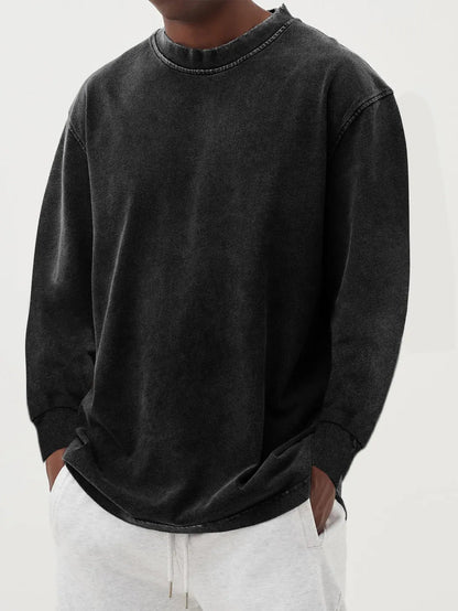 Weicher, langärmeliger Grobstrickpullover für Herren