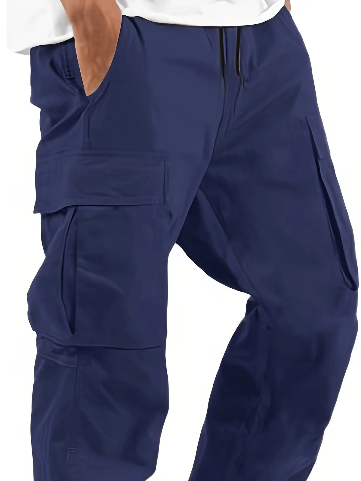 Pantalon cargo homme confortable coupe oversize multi-poches