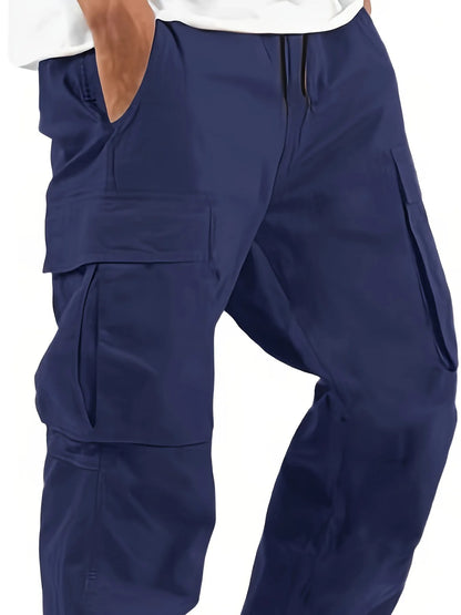 Pantalon cargo homme confortable coupe oversize multi-poches