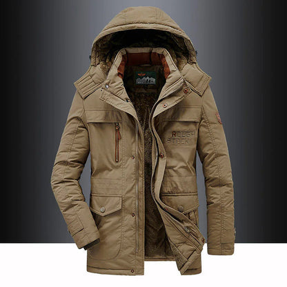 Herren-Winterparka, Fleece-gefüttert, winddicht