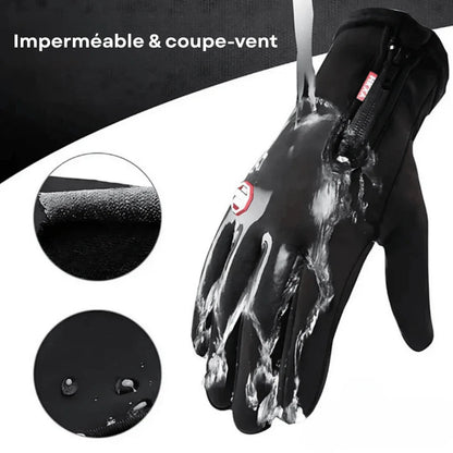 Gants chauffants imperméables tactiles pour ski et vélo