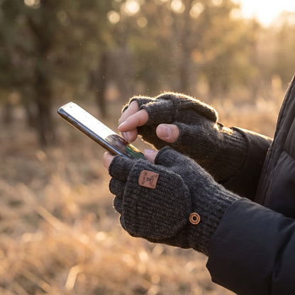 Mitaines cachemire convertibles pour écrans tactiles