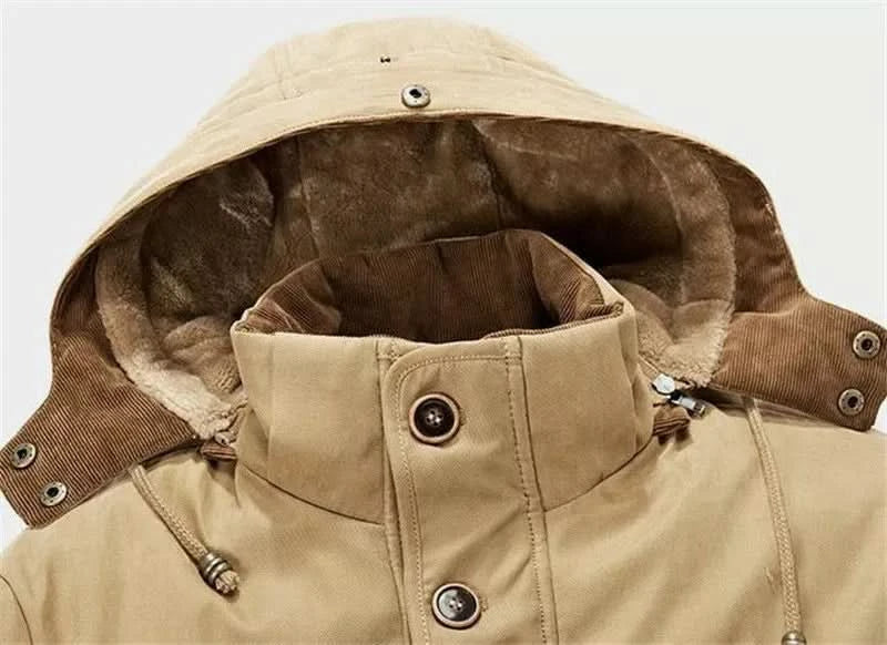 Parka homme coupe décontractée multi-poches robuste