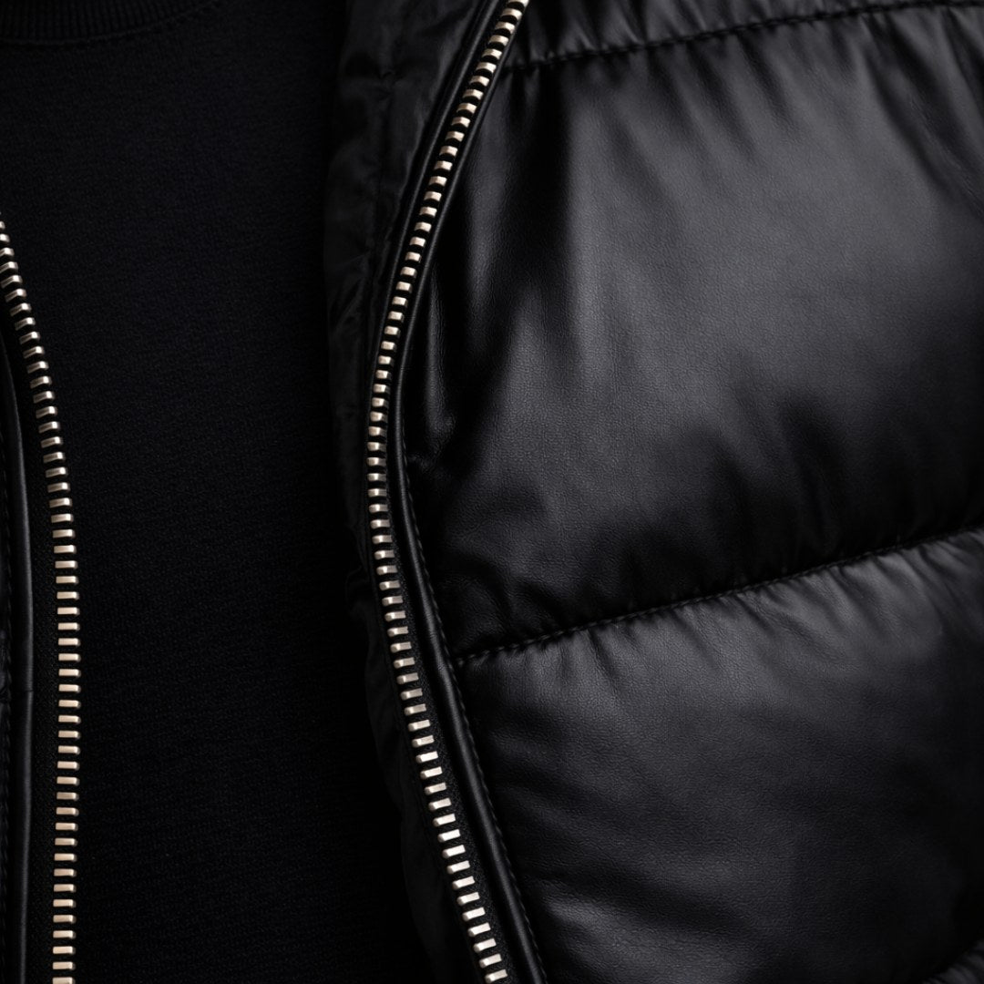 Leichte, gesteppte Herrenjacke mit Kapuze für den Herbst