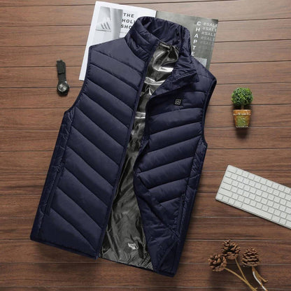 Gilet chauffant homme extérieur anti-vent imperméable