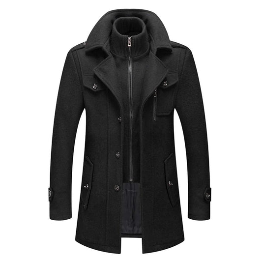 Manteau homme classique élégant doublure isolante