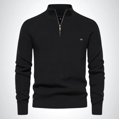 Herrenpullover mit Reißverschluss, pflegeleicht und elegant