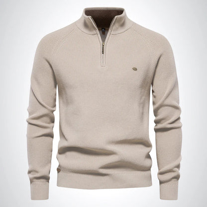 Herrenpullover mit Reißverschluss, pflegeleicht und elegant