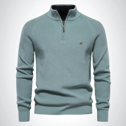 Herrenpullover mit Reißverschluss, pflegeleicht und elegant