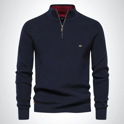 Herrenpullover mit Reißverschluss, pflegeleicht und elegant