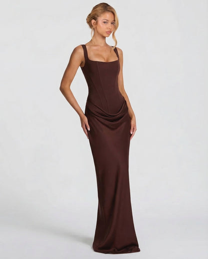 ARIA Robe Maxi Sablier – Silhouette Gainante et Style Naturel