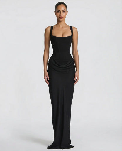 ARIA Robe Maxi Sablier – Silhouette Gainante et Style Naturel