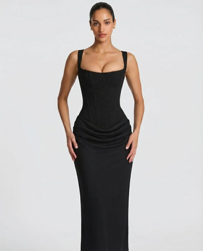 ARIA Robe Maxi Sablier – Silhouette Gainante et Style Naturel