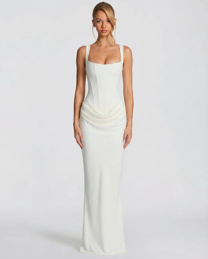 ARIA Robe Maxi Sablier – Silhouette Gainante et Style Naturel