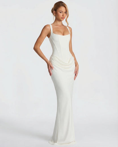 ARIA Robe Maxi Sablier – Silhouette Gainante et Style Naturel