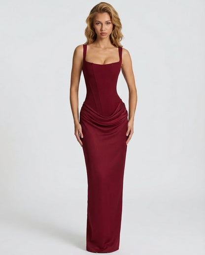 ARIA Robe Maxi Sablier – Silhouette Gainante et Style Naturel