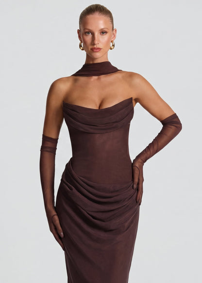 ARIA Robe Maxi Muse – Silhouette Fluide et Élégance Naturelle